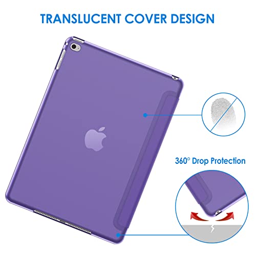 Image of JETech Case for iPad Air 2 (2nd Generation), Smart Cover Auto Wake /Sleep (Purple)