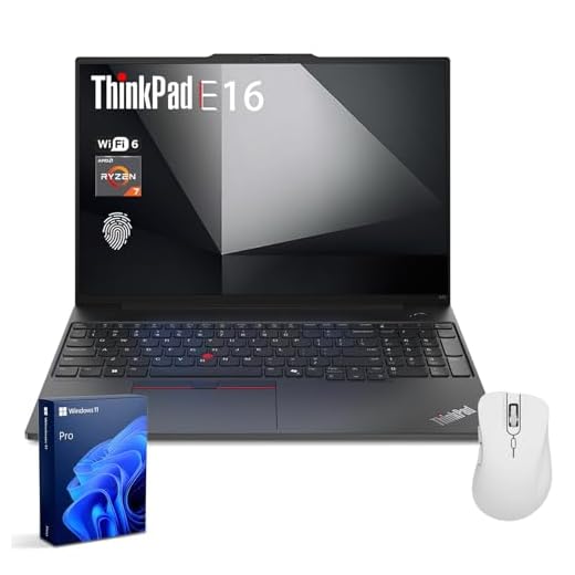 Lenovo ThinkPad E16 Gen 2 Business Laptop, 16" FHD+, AMD Ryzen 7 7735U, 16GB DDR5 RAM, 1TB SSD, Fingerprint, Backlit Keyboard, HDMI, Wi-Fi 6, Windows 11 Pro, Black, w/Bundle
