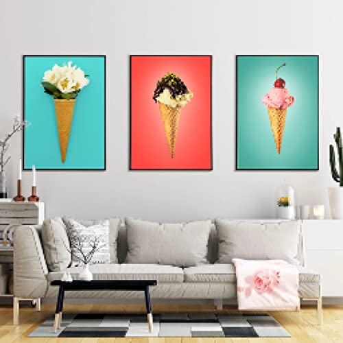 Affiche vanille cerise de 40x60cm sans cadre pour une deco de cuisine style depanneur