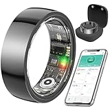 Smart Health Ring for Women Men,Fitness Rings Tracker with Blood Pressure Monitor Heart Rate Blood Oxygen Sleep Monitor IP68 Waterproof Step Counter Calorie Tracker Health Rings for Android iOS Phones