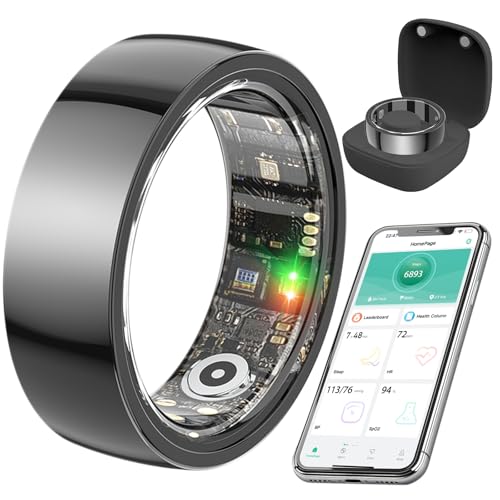 Smart Health Ring Men,Fitness Rings Tracker Blood Pressure