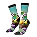 XZDWPY Easter Joy Unisex Mid-Calf Socks 3 Black Polyester Skin-Friendly Moisture-Wicking Fashionable Crew Socks