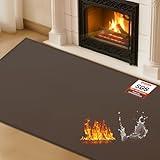 Hearth Rugs for Fireplaces Fire Resistant, 59 x 32 x 0.04 inch Fireproof...