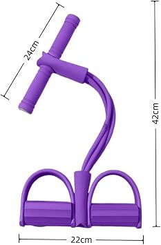 Multifunction Tension Rope, 6-Tube Pedal Resistance Band Elastic Pull Yoga Tension Rope, Pedal Resistance Bands with Handle, for Abdomen/Waist/Arm/Leg Stretching Slimming Training