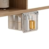 [Cociliye]デスク下 収納ボックス 後付け引き出し【33°斜め角度 出し入れしやすい】テーブル下 洗面所 収納 防水 高耐荷重 透明PET材 無痕設置 強力粘着 工具不要 簡単設置 隠し引き出し 鏡柜/リビング/洗面所 マルチ...