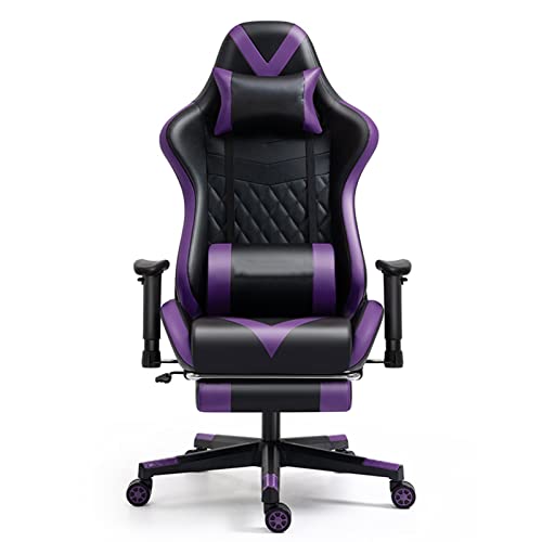 FMXQYH Silla Gaming Ergonomica, Silla Gamer con Reposapies, Silla de Oficina Altura Ajustable Silla de Computadora con...