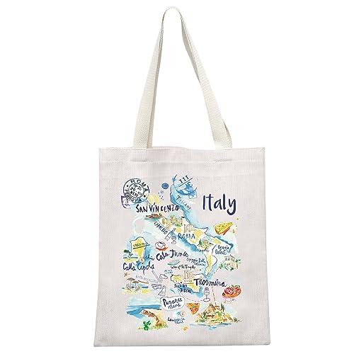 MEIKIUP Italy Vacation Tote Bag - Travel Memory Gift & Souvenir