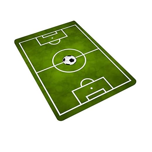 SparY Alfombra, Toalla Antideslizante Cuarto de Estar Dormitorio Rectangular Alfombra de Piso Fútbol Campo Juego Infantil Baño Felpudo Estampados Suave Decoración Hogar - B, 50x80cm