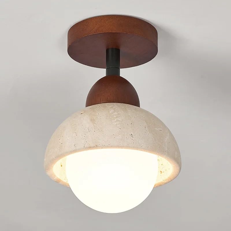 Plafonnier jaune design rétro pierre luminaire warm light dressing