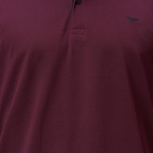 Image of Park Avenue Slim Fit Pure Cotton Print Pattern Polo Neck Casual T-Shirt