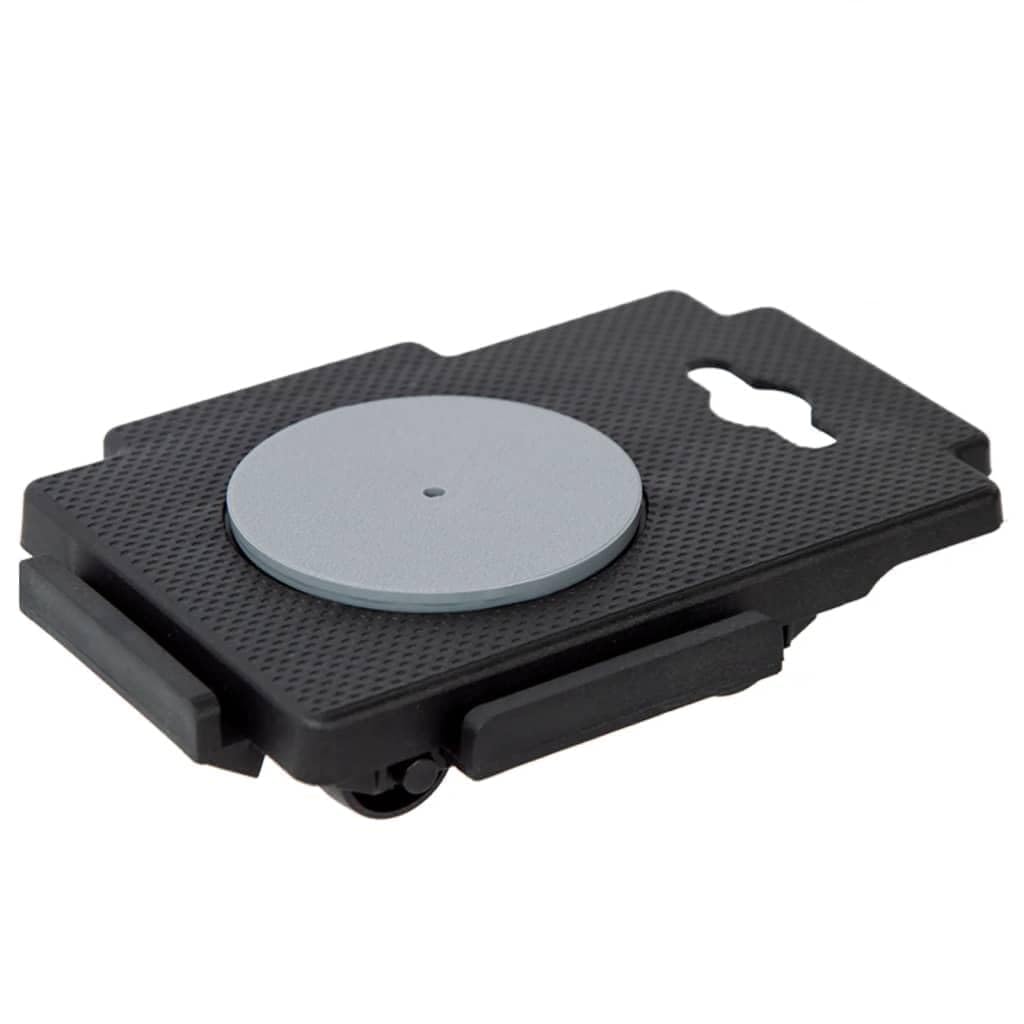 Carrello di trasporto con 8 ruote in polipropilene, 12 pezzi, nero, 14 x 10,5 x 2,5 cm, portata 150 kg, ideale per mobili, cassette, traslochi, officina, magazzino, casa