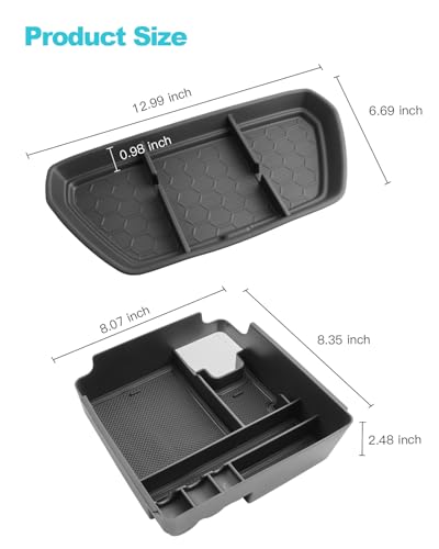 Image of CDEFG 2PCS for 2022 2023 2024 Nissan Frontier Center Console Organizer 2022-2024 Nissan Frontier Truck Dash Organizer Dash Storage Box 2022-2024 Frontier Truck Accessories(Not for 2025)