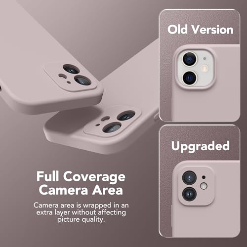 Image of Magnetic for iPhone 12 Case, Compatible with MagSafe, [Full Camera Protection][Screen Protector] Silicone Shockproof Protective Phone Case for iPhone 12 6.1 inch, Hazel