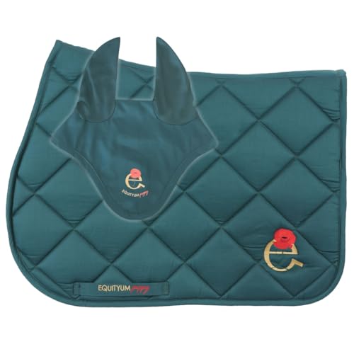 Sous-selle de randonnée et casque Equityum Poppy vert pour sorties et concours