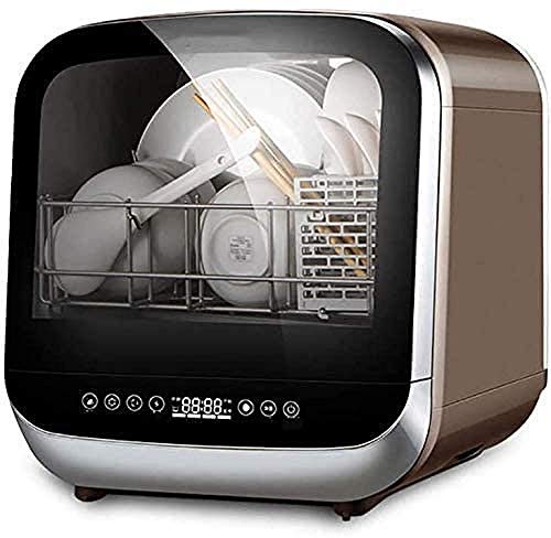 Preisvergleich Produktbild Kompakte Arbeitsplatte für Geschirrspüler, mit abnehmbarem Wassertank mit Edelstahl-Innenseite, für 6 Gedecke, Weiß, 220 V