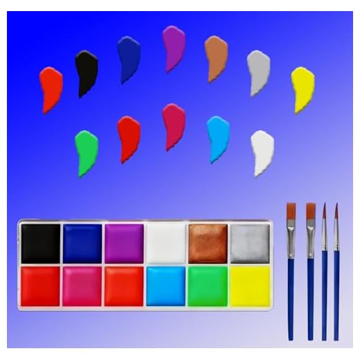 Glow in The Dark Face Body Paint, Glow In The Dark Under UV Black Light Sticks Makeup Neon Face Painting Kits for Adult Halloween Festival Accessory Glow Party Supplies (12 color)
