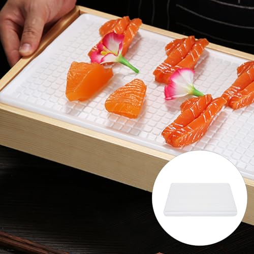 Plato rectangular de plástico para sushi 30x19 cm miniatura 4