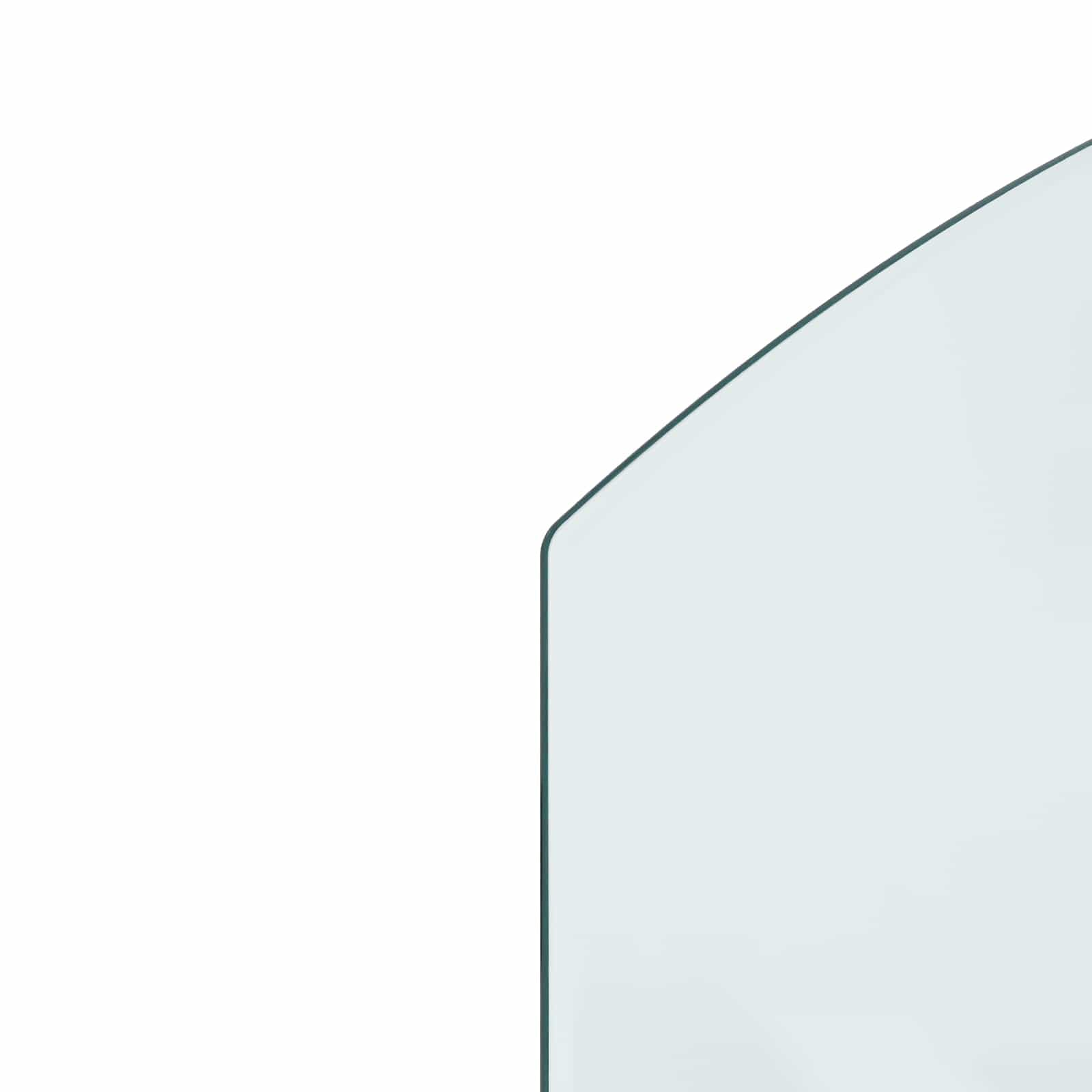Feuerstelle Glasplatte Transparent 80 x 50 cm hitzebeständiges Sicherheitsglas für Kamin Ofen Schutz Bodenbelag langlebig für Wohnzimmer, Laminat, Parkett, Holz, Pelletofen, Schwedenofen