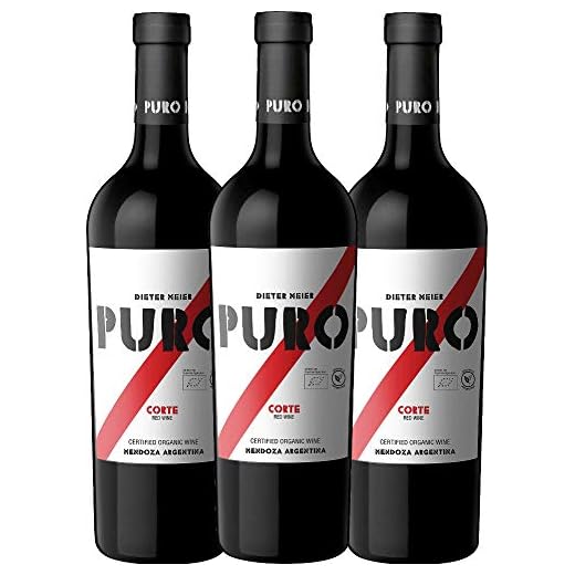 Il Puro Vino Merlot Doc Astoria Italienischer Rotwein 8 3er Paket - Puro Corte 2019 - Dieter Meier mit VINELLO.weinausgießer | trockener Rotwein mit VINELLO.weinausgießer | argentinischer Biowein aus Mendoza | 3 x 0,75 Liter