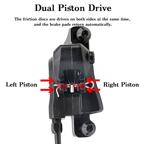 Tpard Mtb Hydraulic Brake Set Bicycle Disc Brakes Kit,Left Front 800Mm Right Rear 1450Mm Aluminum Alloy Hydraulic Brake Fit For Mountain Bike, Mtb #TOP4