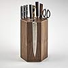360KnifeBlock® MAX (walnut) ROTATING Magnetic Knife Block - MAX 12" tall with three large top slots SeriousEats/Food&Wine/ATK BEST Universal Knife Block - handmade in Washington