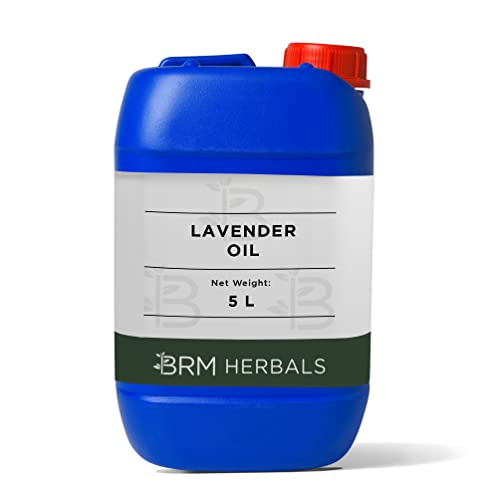Image of Lavender Essential Oil - Therapeutic & Cosmetic Grade - 5L For Aromatherapy, Diffuser, Soap Making, Cosmetic Making, Lotions, Creams, DIY Personal Care For Face, Hair, Skin & Body