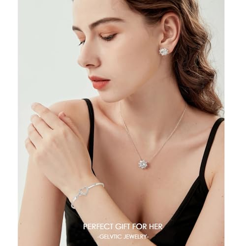 Infinity Heart Bangle Bracelet for Women, Adjustable Gold Plated Love Bangle with Zirconia Rhinestone Crystal, 18K Gold Plated Romantic Jewelry Gift for Mom Wife Girlfriend Her on Valentine's Day Christmas Birthday Anniversary4