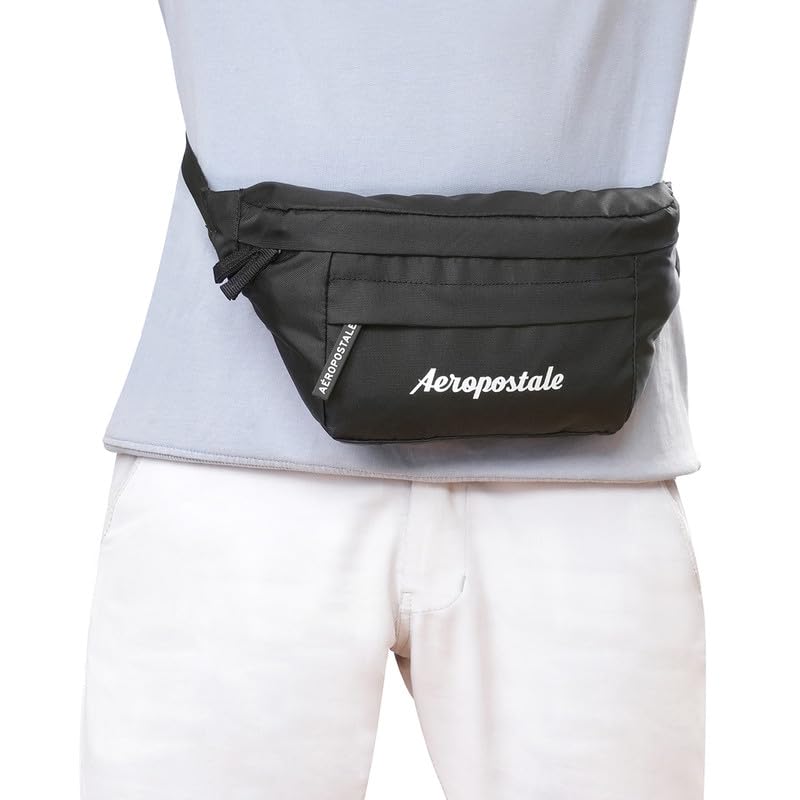 Image of Aeropostale Arbor Unisex Waist Pouch Bags & Cases - Black