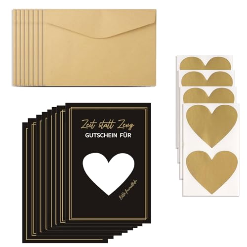 xinxinlovee 8 juegos de cupones para rellenar, tiempo en lugar de cosas, tarjetas para rascar con sobres, tarjeta de cupones para rellenar, tarjeta de cumpleaños