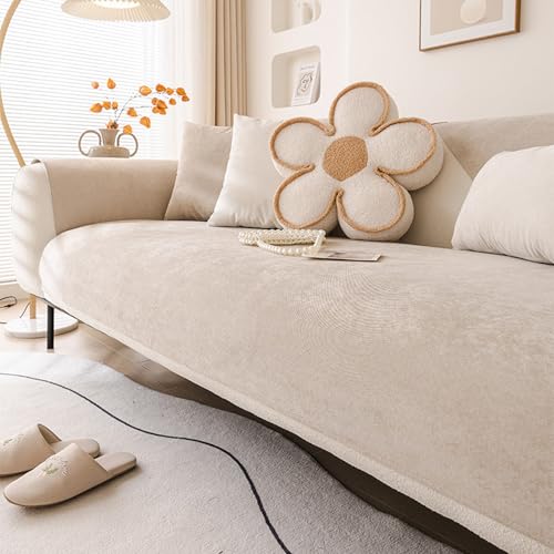 Genérico Impermeable Funda de Sofá,Manta Cubre Sofá Antideslizante AntiarañAzos Cuero/Madera Universal Cubre Protector De Sofa para Perros Mascotas Gatos y Perros Arañazo,Khaki,70x50cm