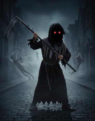 Disfraz Infantil de Segador Tenebroso para Halloween miniatura 2
