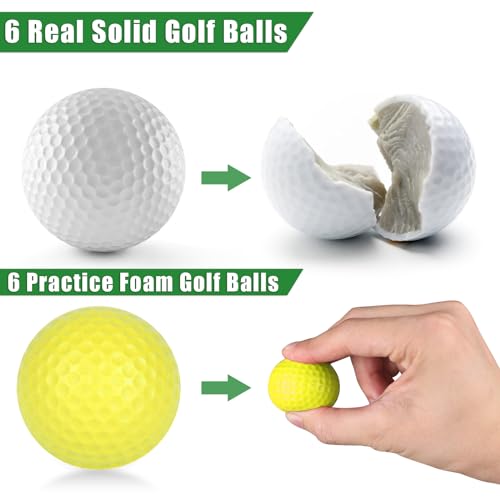 Pop Up Golf Chipping Net,QGF Indoor Outdoor Golfing Target Kits for Backyard Accuracy and Swing Practice with 6 Solid Balls 6 Practice Foam Balls - Image 3