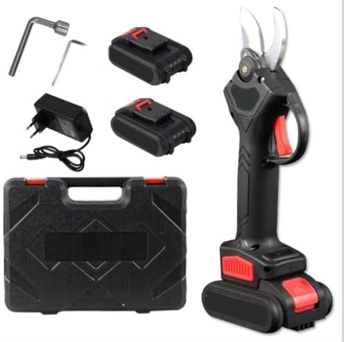 HLILY 21V Cesoie Elettriche Professionali Forbici Potatura 30mm, 2 Batteria Forbice Da Potatura A Batteria, Cordless Per Giardini Albero Fattorie Serre Parchi, 6-8 Ore Di Lavoro - Foto 2