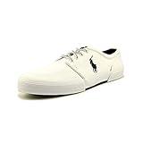 Polo Ralph Lauren Men's Faxon SK VLC Sneaker, Pure White, 10.5 D US