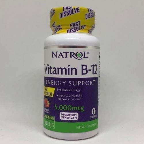 Vitamina B12 5,000 Mcg 100 Tbs Natrol Vegetariana Sublingual