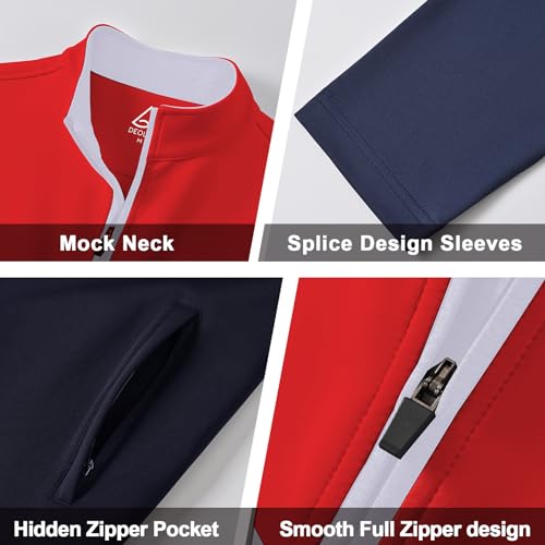 Deolax 1042 Men Track Jacket Full Zip Up Light Outdoor Sweatshirt Fashion Long Sleeve Casual Golf Jackets thumb #4