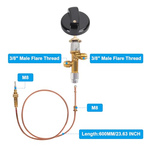 image for MOASKER Gas Fireplace Fire Pit Flame Failure Safety Control Valve Kit 