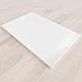 MOG SMC Plato de ducha 140x90 cm Plato de ducha rectangular con antideslizante Plano con aspecto de piedra – Blanco