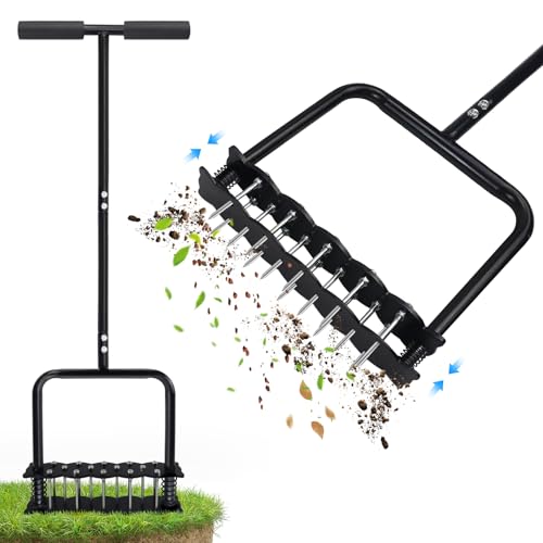 Lawn Aerator, Aerator Lawn Tool for Manual Weeding, Pre-Assembled Lawn Aerator Tool for Patio Lawns and Gardens, Lawns Improvement and Yard Care, Garden Tools, Restoring Lawns Health