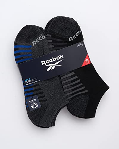Reebok Boys' Ankle Socks - 6 Pack Moisture-Wicking Low Cut Athletic Low Cut Socks for Boys with Arch Support (Sizes: S-L)2