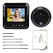 Video Doorbell, 2.4in Screen, 1MP Digital Door Viewer, 160 Degree Wide Angle Night Vision Multiple Modes Smart Peephole Viewer for Home