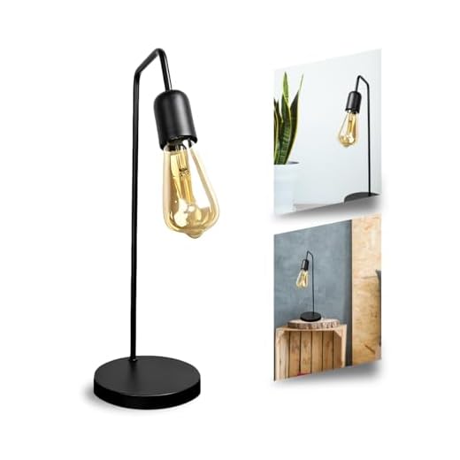 Abajur Luminaria De Mesa Quarto E-27 Retrô Vintage Industrial Quadrado Formato L