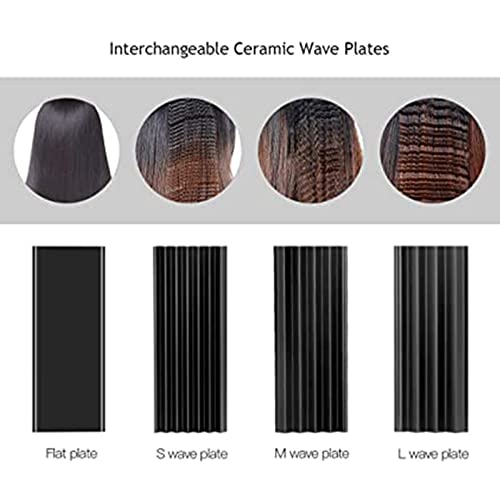 Plancha de cabello 4 en 1 con placas intercambiables de cerámica y turmalina miniatura 2