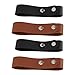 Zerodis 4pcs Fusta di Frusta in Pelle, Branco Fatto a Mano Marrone Marrone Porta a Mano Fronzatura Equestre Bullwhip Whip con 2 Scatti per Latto a Cavallo con Corda Lasso Cintura immagine