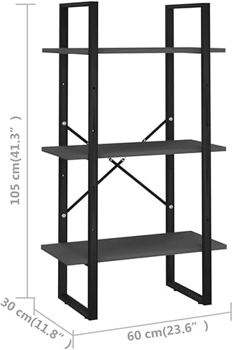 Miniatura 2 de KTHLBRH Estantes de cocina, estantes de baño, estantes de libros, estantes de suelo, estante de almacenamiento, color gris, 23.6 x 11.8 x 41.3