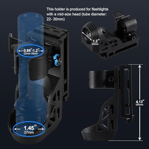 Image of SAOPRKLER Tactical Flashlight 1200 High Lumen Duty Belt Flashlight for Law Enforcement, Premium Police Flashlight with Holster for Duty Belt,led Flashlight Gifts-Sentinel-X1