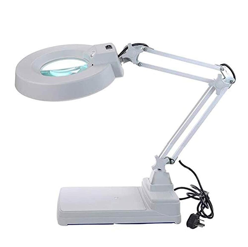 Lenti d'Ingrandimento, Lampada con Lente d'Ingrandimento 10x, Lente illuminata alla Luce del Giorno, Lampada da scrivania con Lente d'Ingrandimento Girevole, Braccio Girevole, Lamp