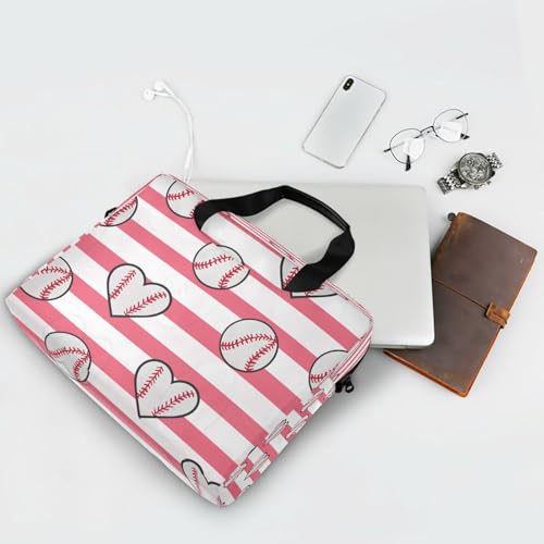 Bolso Maletín para Laptop con Diseño Rayas Corazón Rosa miniatura 7