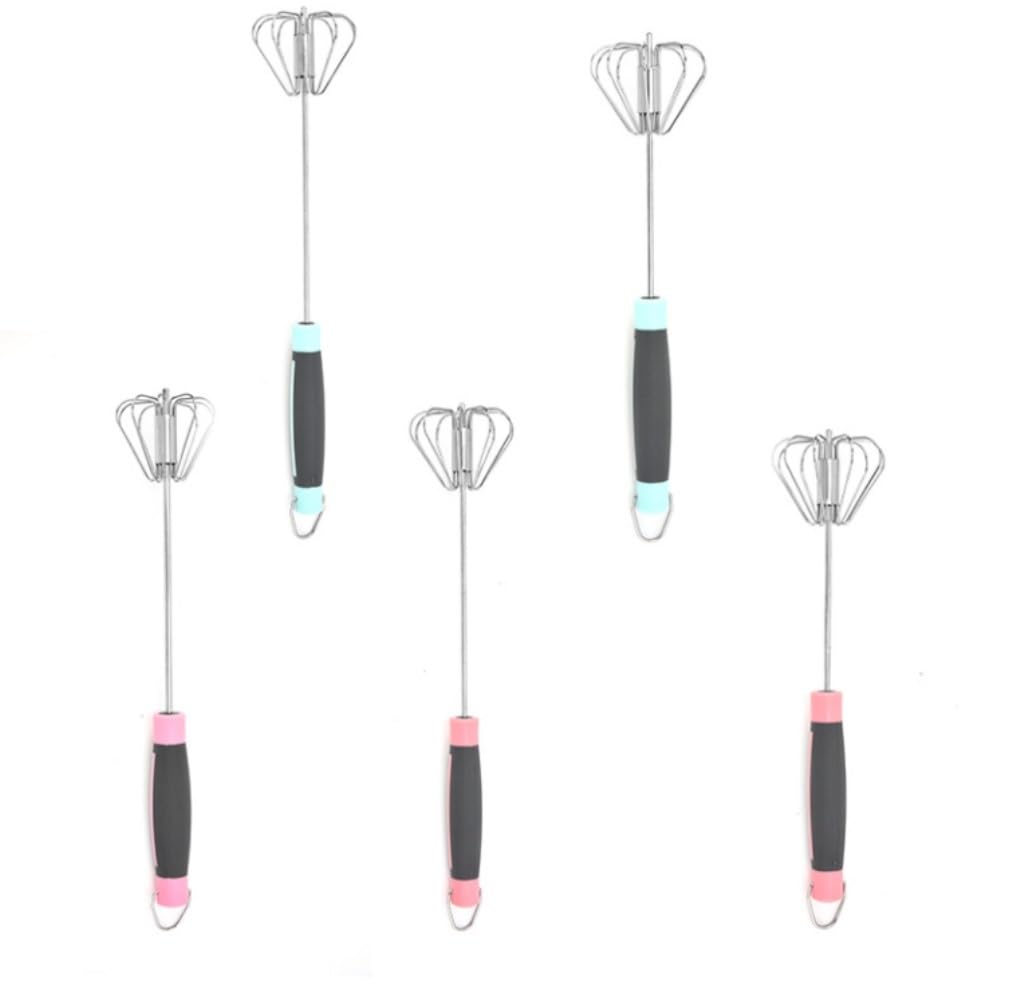 Varillas de Batir para Cocinar Batidor De Huevos Semiautomático De Acero Inoxidable, Herramienta For Mezclar Huevos En Crema, Tipo Prensa De Cocina Casera Huevos, Espumar, Batir(31x6.5cm)