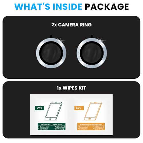 Image of ArmourPro Premium Camera Lens Protector Tempered Glass Compatible For iPhone 17 Tough HD Individual Aluminum Alloy Rings 9H Camera Cover, Scratch-Resistant,Camera Lens Protection| Blue